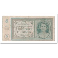 Billet, Bohemia and Moravia, 5 Korun, Undated (1940), KM:4a, B
