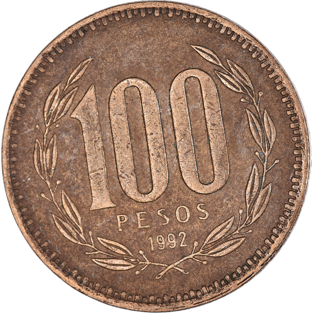 Moneda, Chile, 100 Pesos, 1992