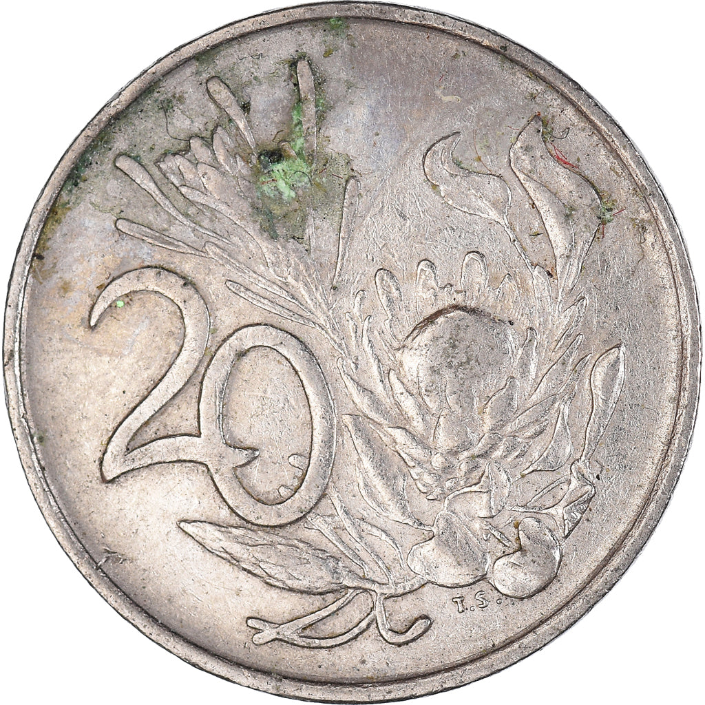 Moeda, África do Sul, 20 Cents, 1971