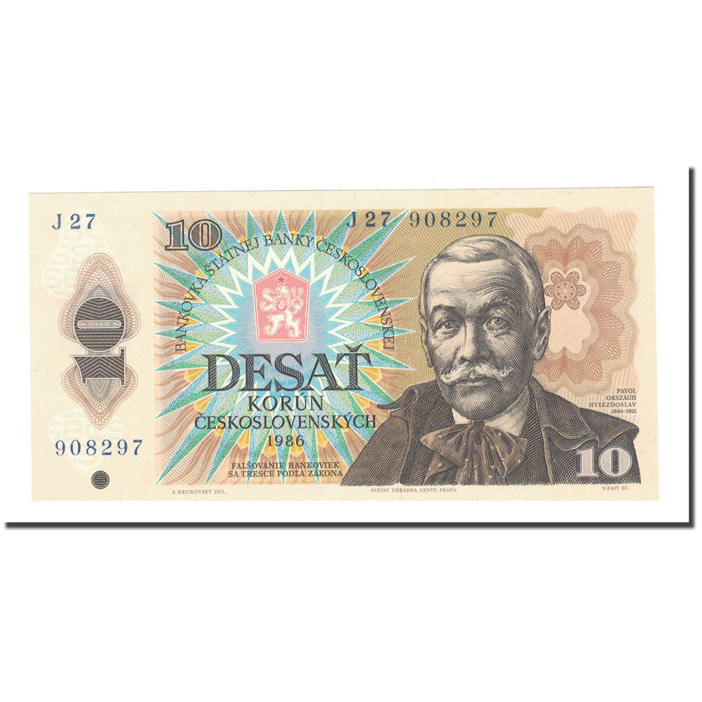 Banknote, Czechoslovakia, 10 Korun, 1986, KM:94, UNC(65-70)