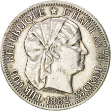 HAITI, Gourde, 1882, KM #46, EF(40-45), Silver, 24.98