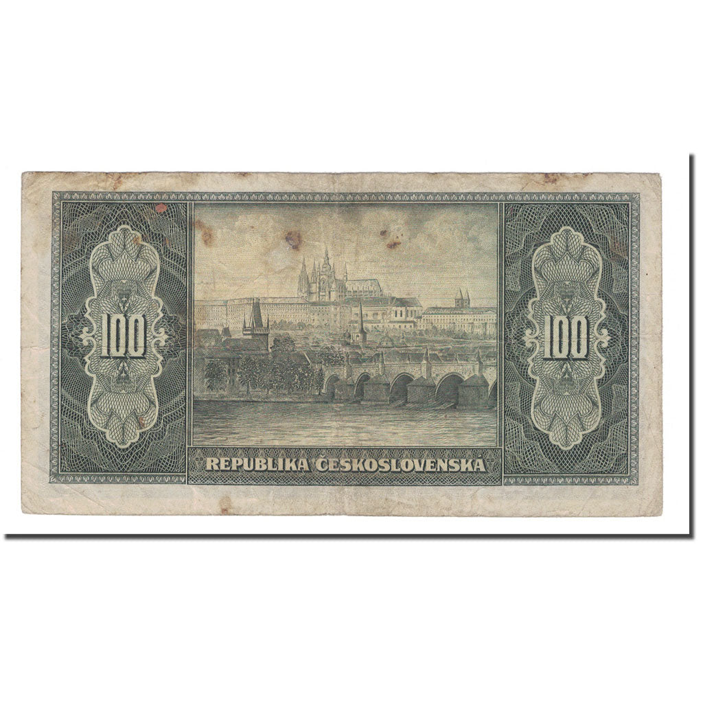Banknote, Czechoslovakia, 100 Korun, 1945, KM:63a, VG(8-10)