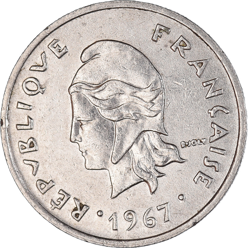 Moneta, Nowa Kaledonia, 10 Francs, 1967