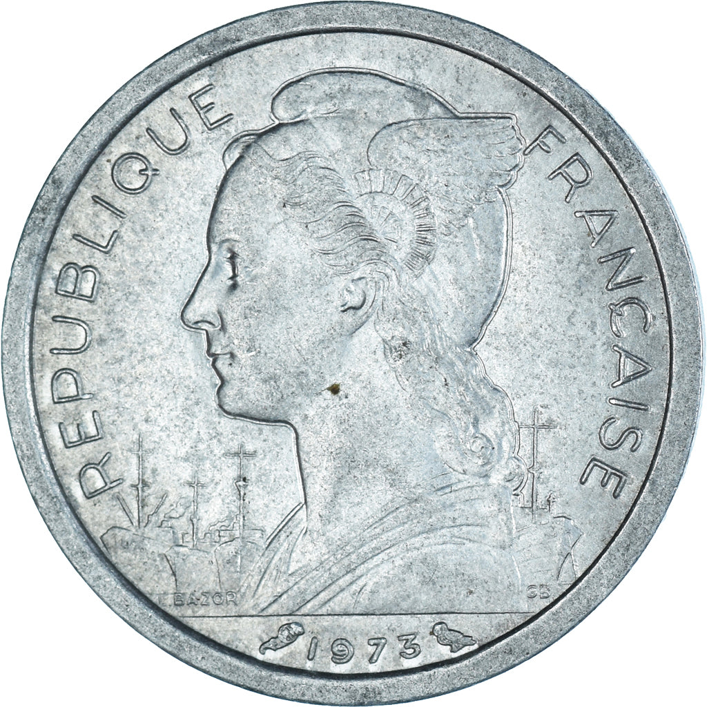 Munten, Isles of France and of Bourbon, 1 Franc, 1973