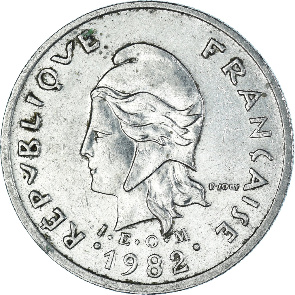 Moneda, Polinesia francesa, 10 Francs, 1982