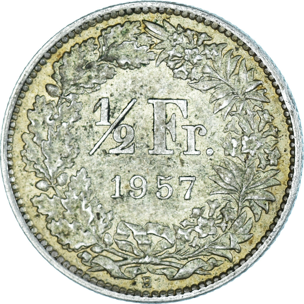 Moneta, Szwajcaria, 1/2 Franc, 1957