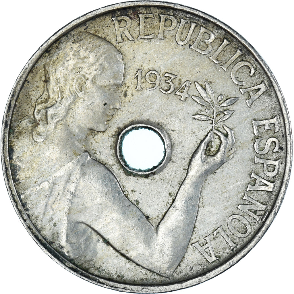 Moneda, España, 25 Centimos, 1934