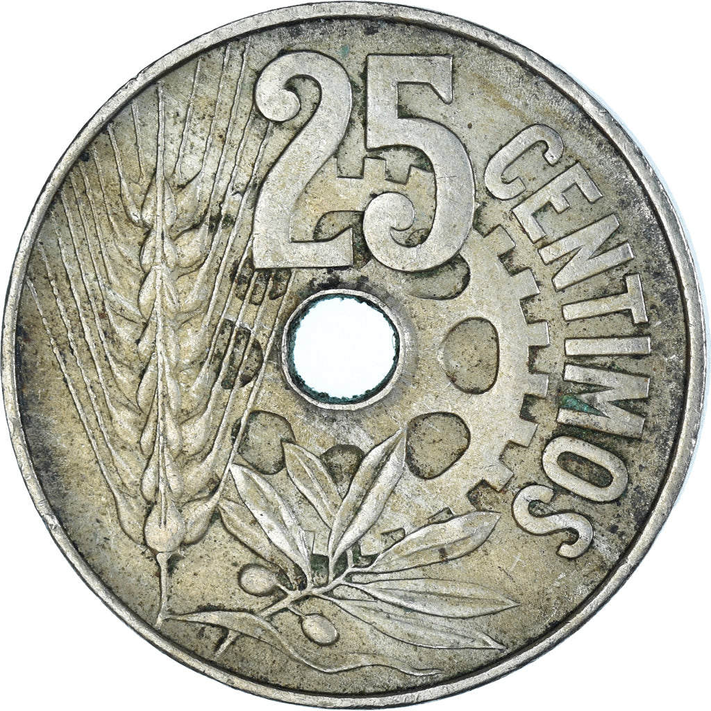 Moneda, España, 25 Centimos, 1934