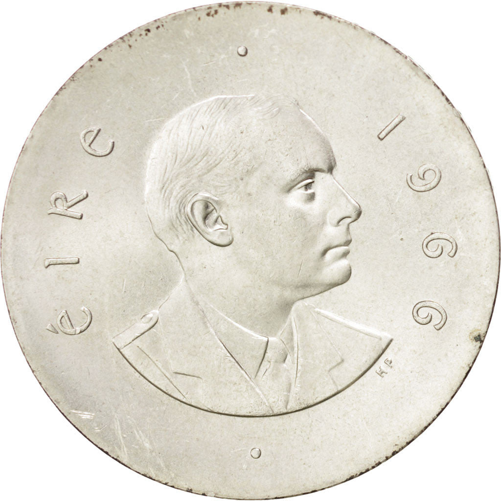 IRELAND REPUBLIC, 10 Shilling, 1966, KM #18, AU(55-58), Silver, 30.5, 18.23