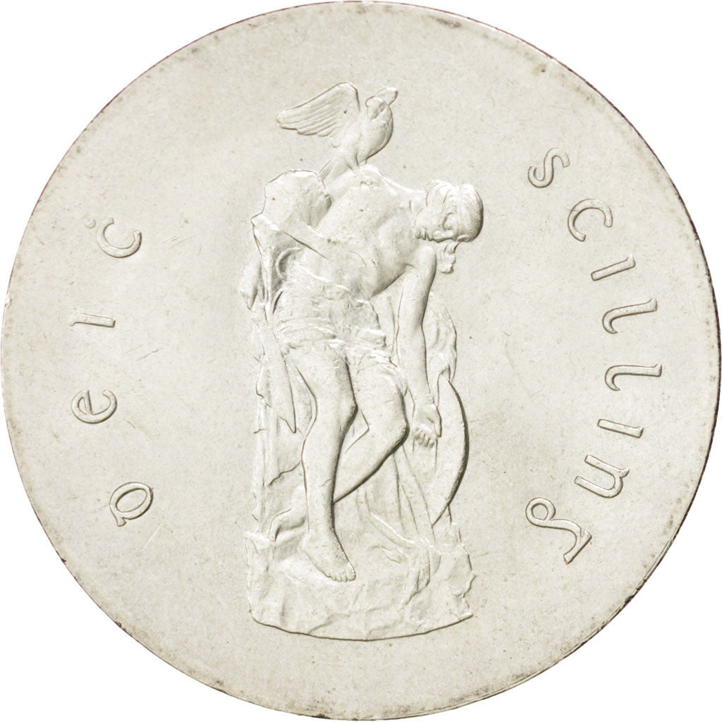 IRELAND REPUBLIC, 10 Shilling, 1966, KM #18, AU(55-58), Silver, 30.5, 18.23
