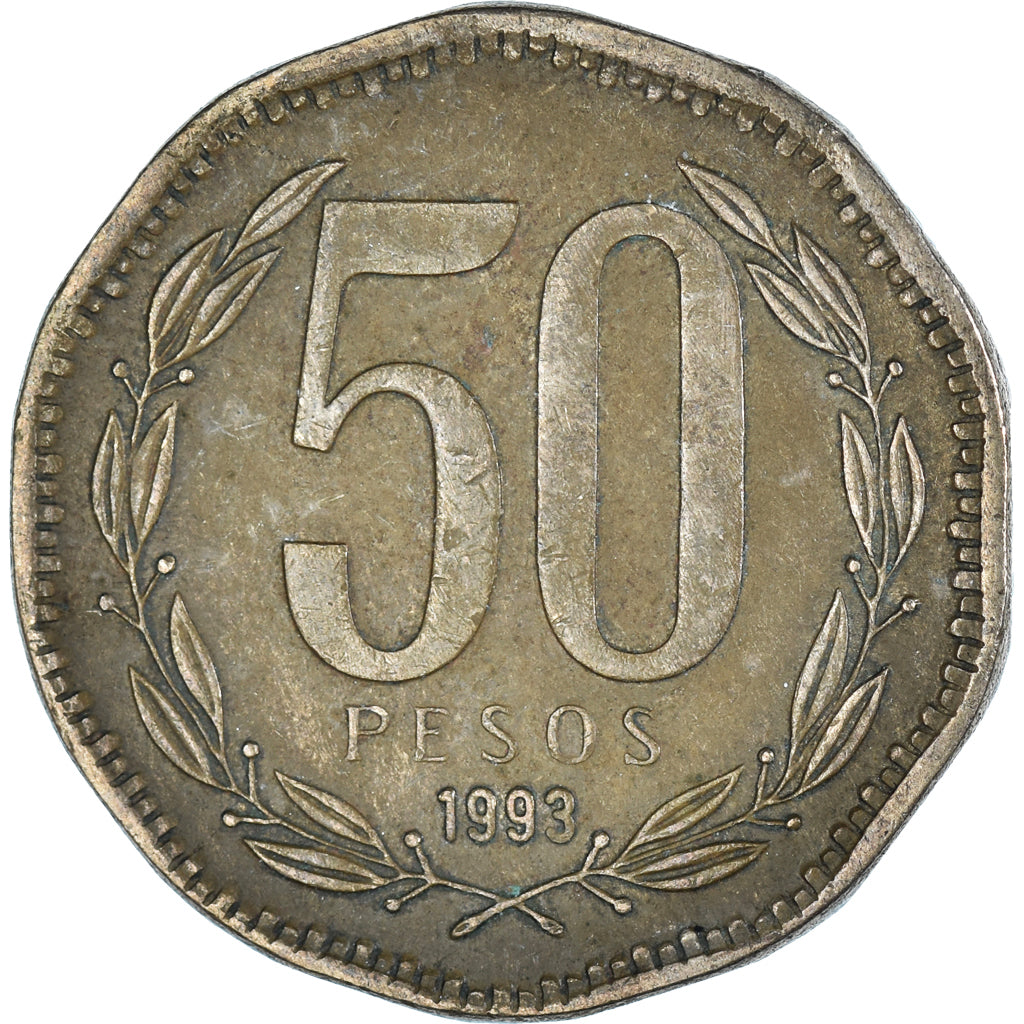 Moneda, Chile, 50 Pesos, 1993