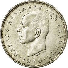 Coin, Greece, Paul I, 20 Drachmai, 1960, AU(55-58), Silver, KM:85