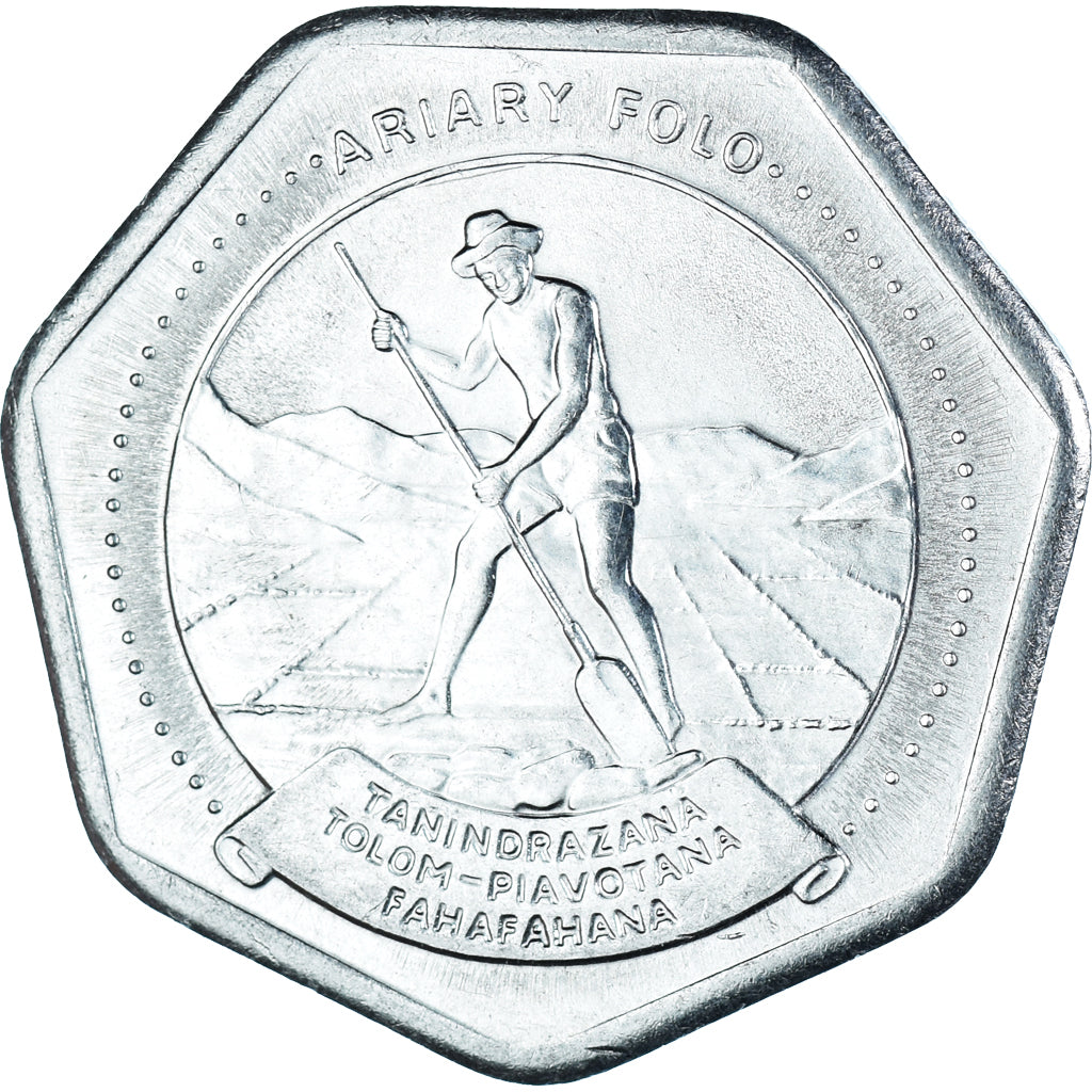 Coin, Madagascar, 10 Ariary, 1992