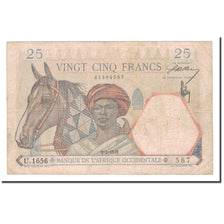 Nota, África Ocidental Francesa, 25 Francs, 1939, 1939-03-09, KM:22, VF(30-35)