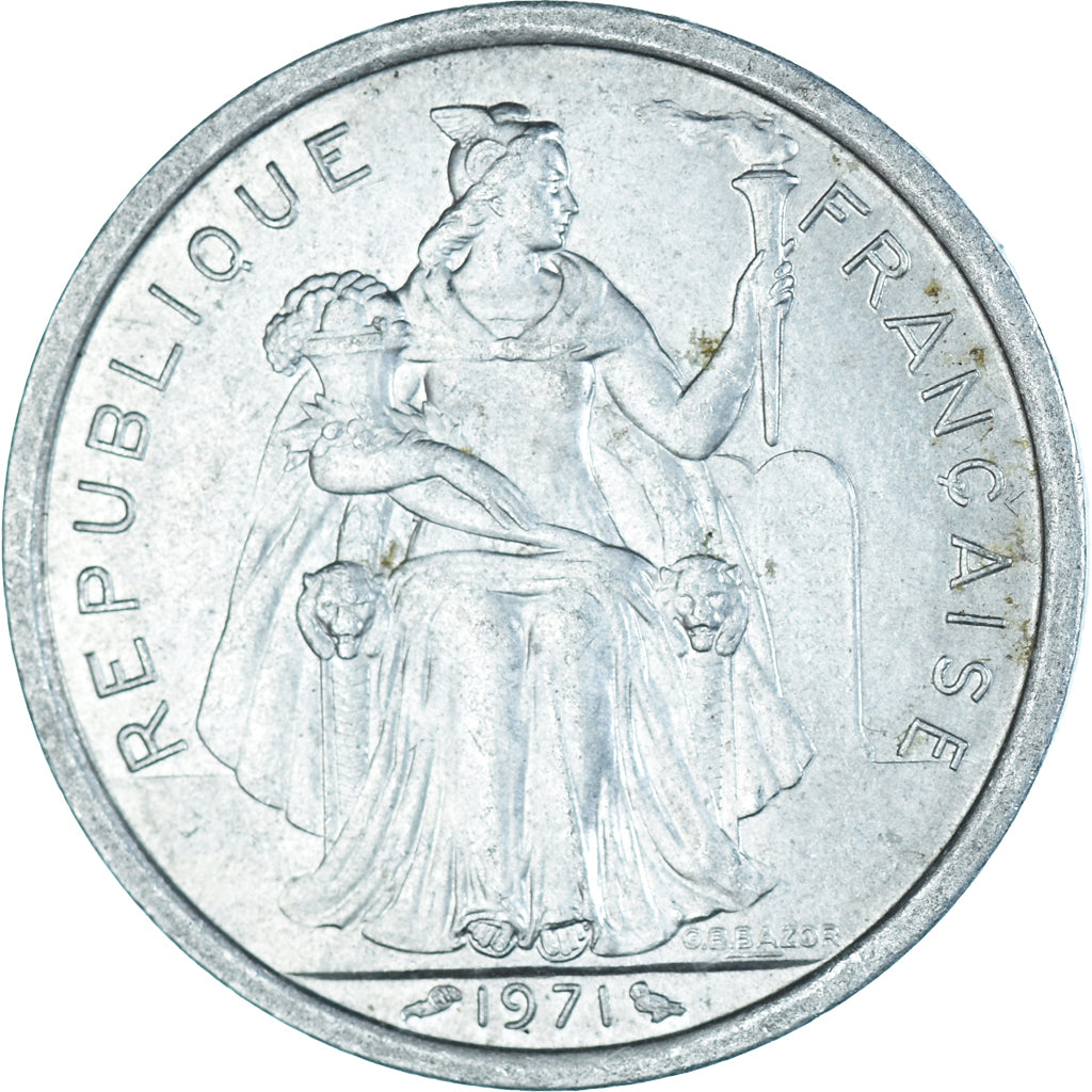 Monnaie, Nouvelle-Calédonie, 2 Francs, 1971