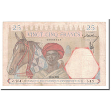Billet, French West Africa, 25 Francs, 1938, 1938-03-10, KM:22, TB+