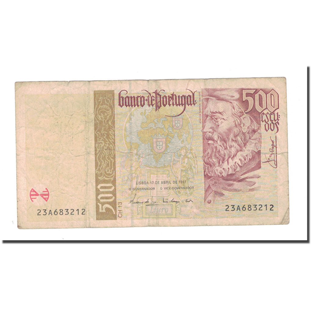 Banknote, Portugal, 500 Escudos, 1997, 1997-04-17, KM:187a, VG(8-10)