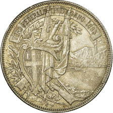 Coin, Switzerland, 5 Francs, 1883, AU(55-58), Silver, KM:S16