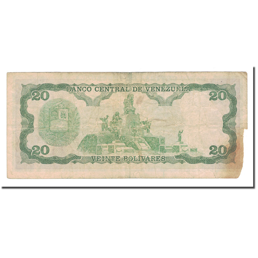 Banknote, Venezuela, 20 Bolivares, 1984, 1984-09-25, KM:64, VG(8-10)
