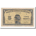 Banknot, Francuska Afryka Zachodnia, 5 Francs, 1942, 1942-12-14, KM:28a
