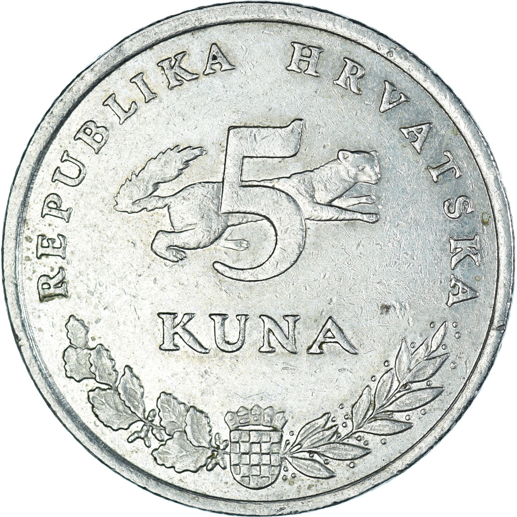 Moeda, Croácia, 5 Kuna, 1999