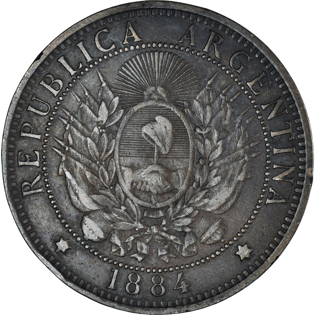 Munten, Argentinië, 2 Centavos, 1884