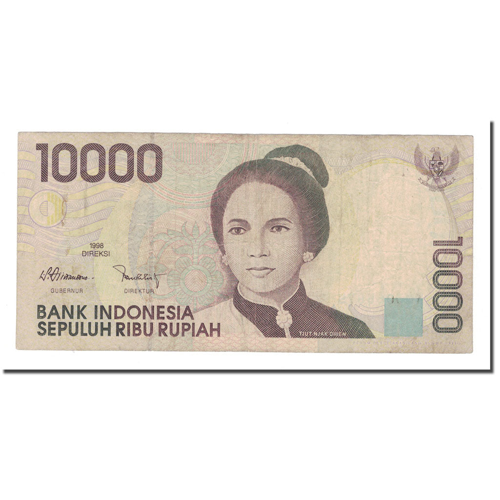 Banknote, Indonesia, 10,000 Rupiah, 1998, KM:137a, VF(30-35)
