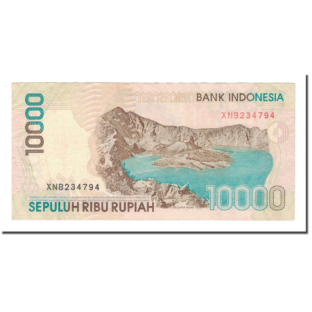 Banknote, Indonesia, 10,000 Rupiah, 1998, KM:137a, AU(50-53)