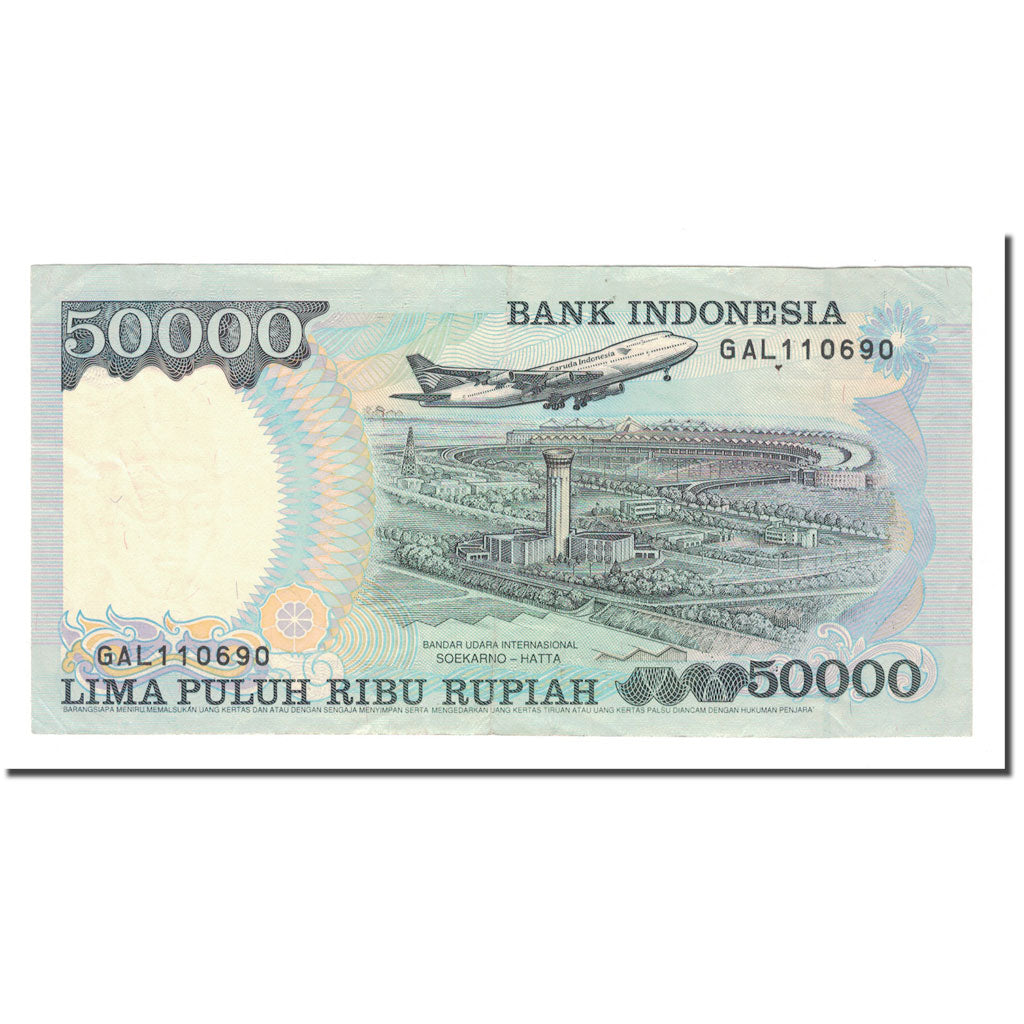 Banknote, Indonesia, 50,000 Rupiah, 1995, KM:136a, AU(50-53)