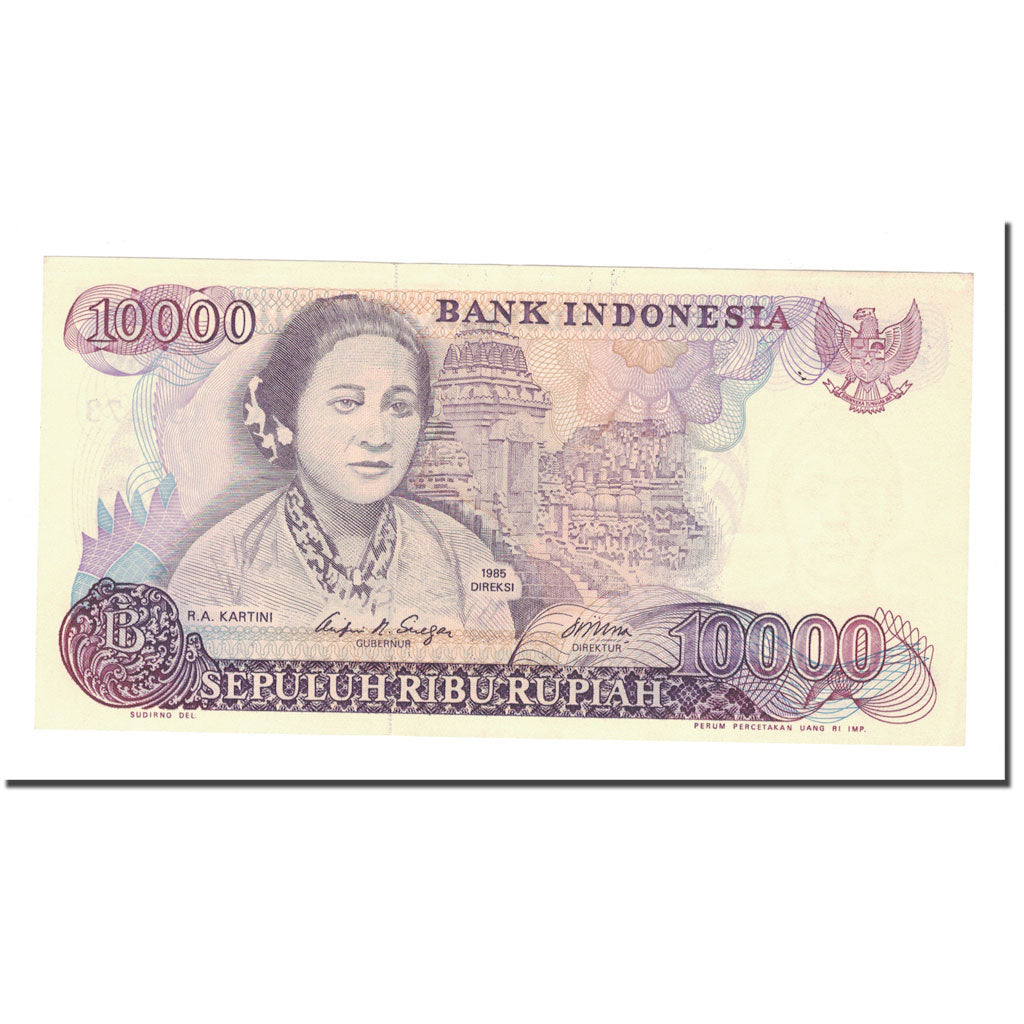Banknote, Indonesia, 10,000 Rupiah, 1985, KM:126a, AU(55-58)