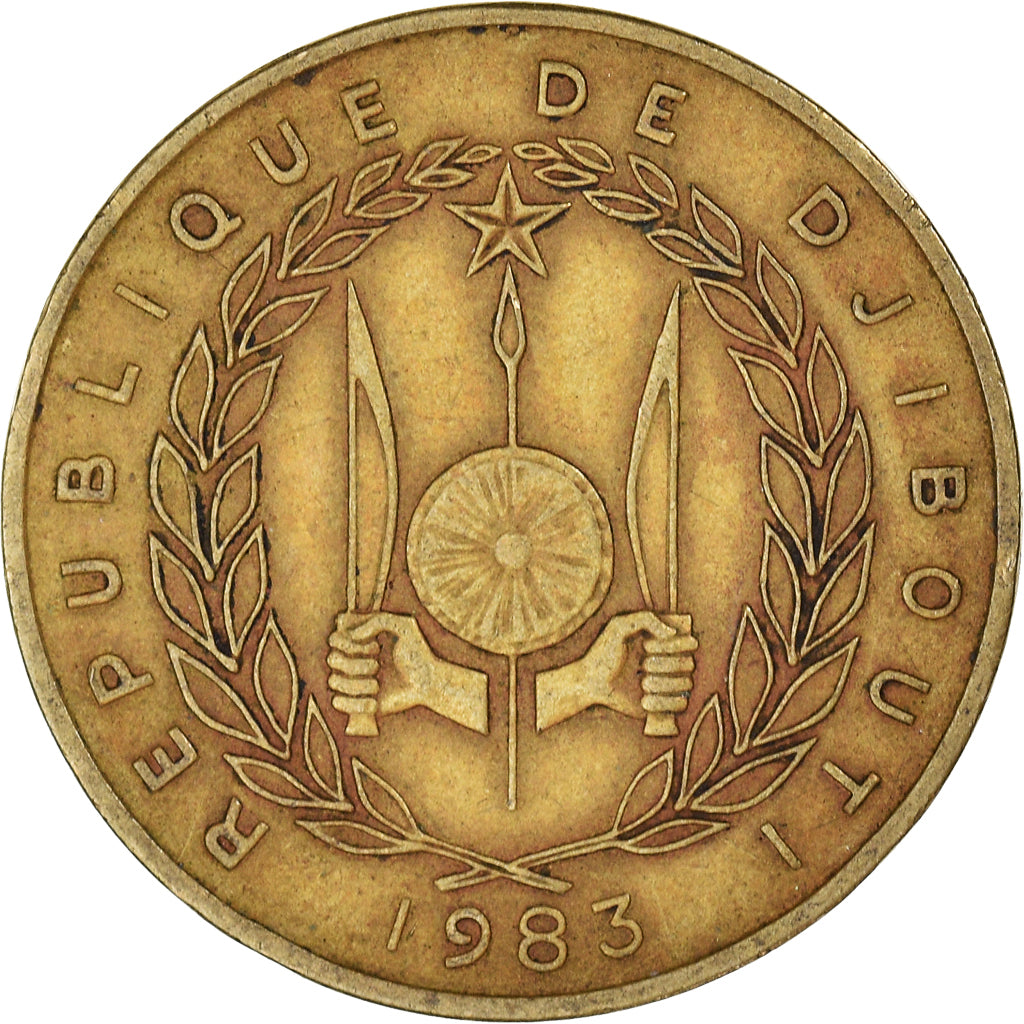Moneda, Yibuti, 20 Francs, 1983