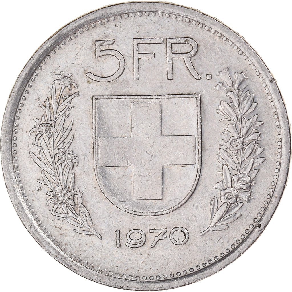 Coin, Switzerland, 5 Francs, 1970