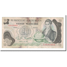 Banknote, Colombia, 20 Pesos Oro, 1982, 1982-01-01, KM:409d, VF(20-25)