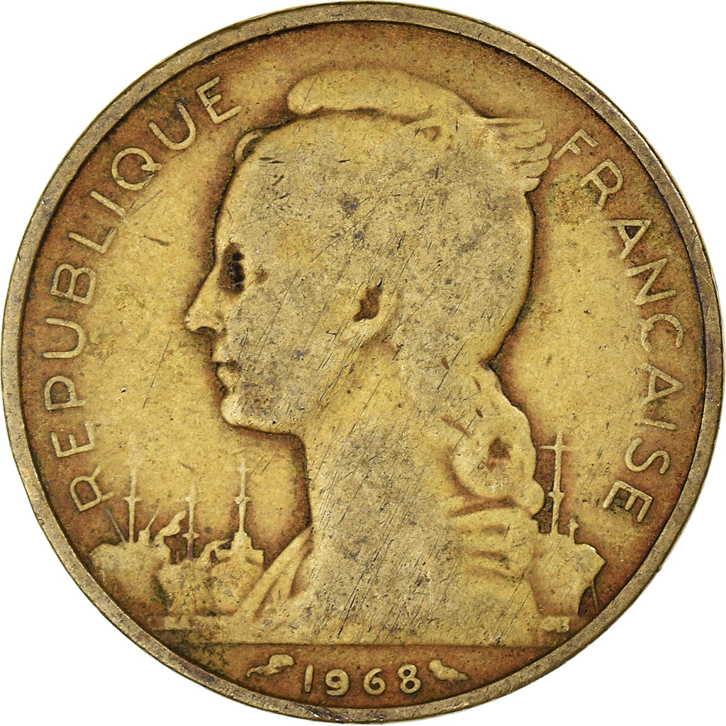Moeda, Djibuti, 20 Francs, 1968