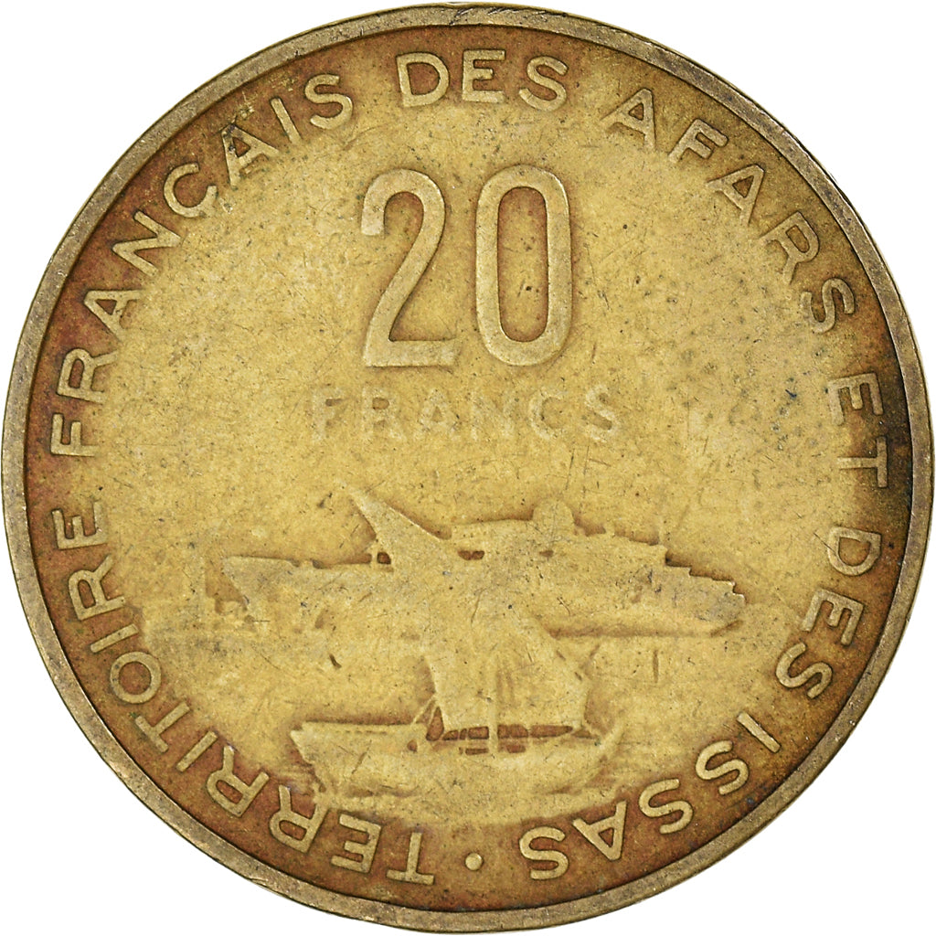 Moeda, Djibuti, 20 Francs, 1968