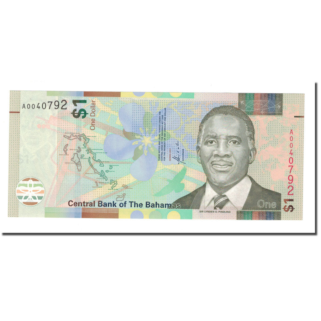 Banconote, Bahamas, 1 Dollar, 2017, FDS