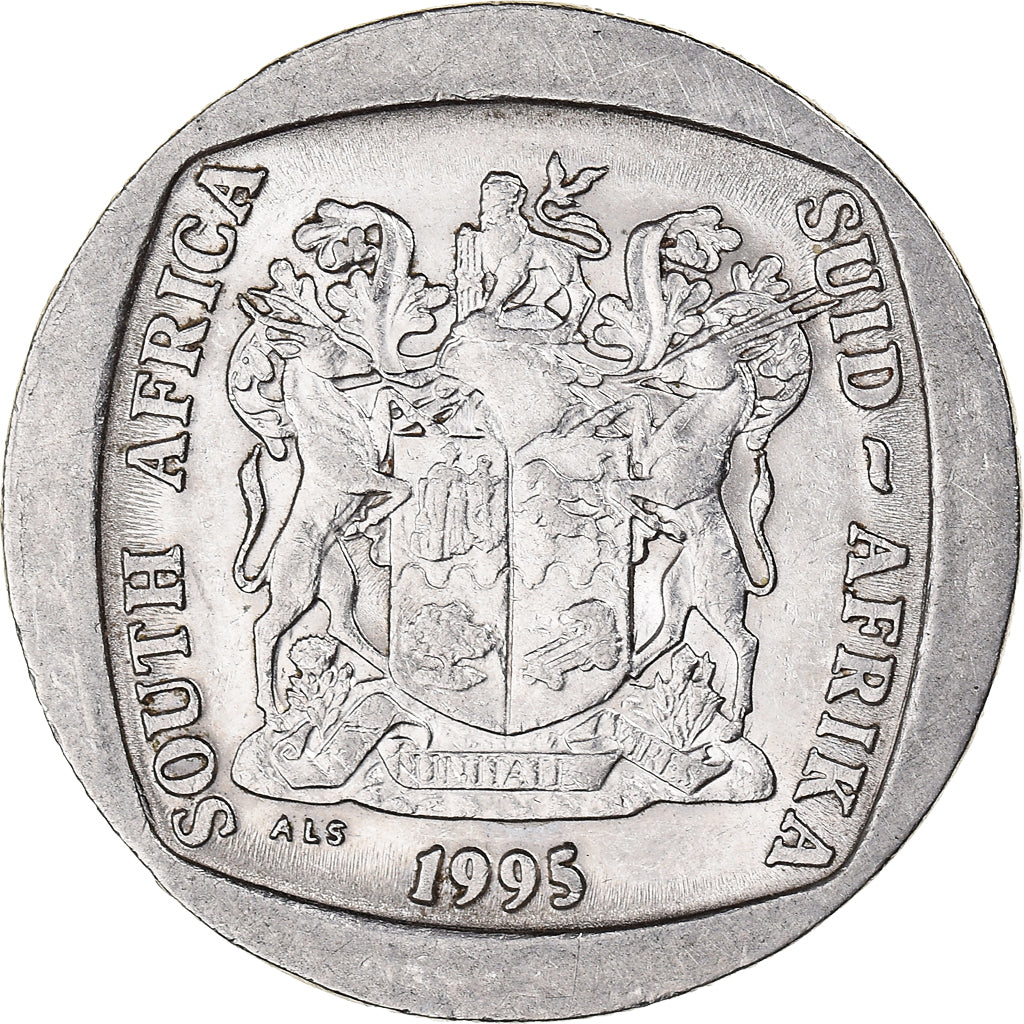 Moeda, África do Sul, 5 Rand, 1995