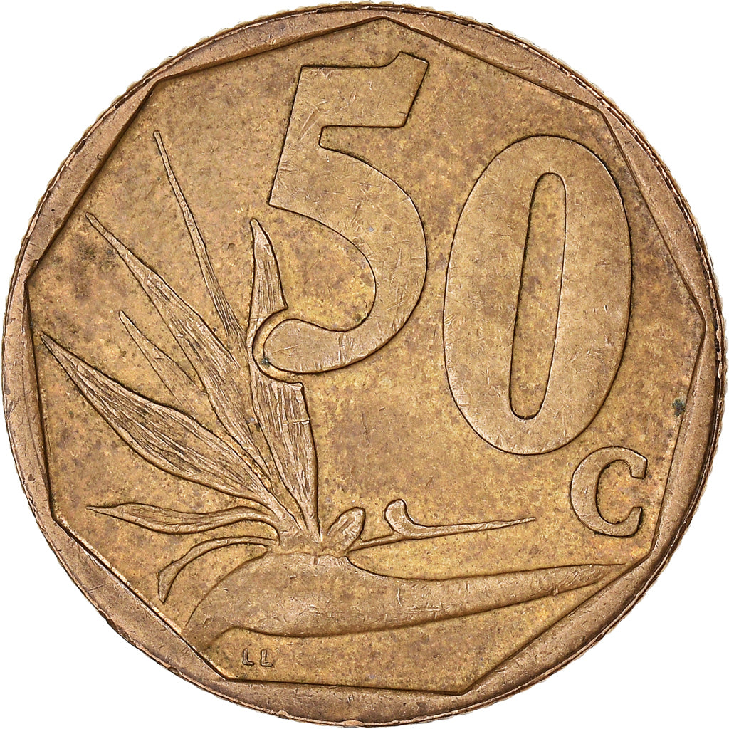 Coin, South Africa, 50 Cents, 2004