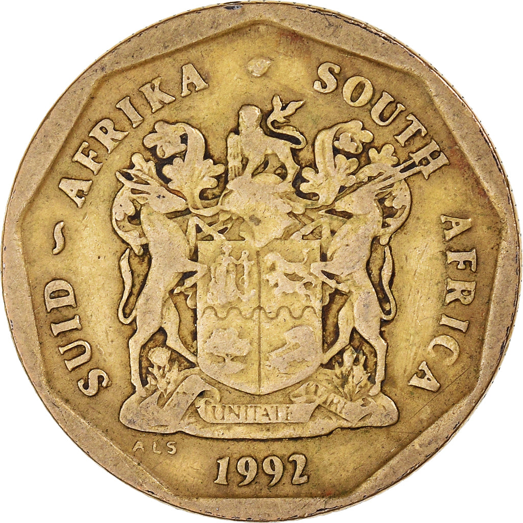 Coin, South Africa, 50 Cents, 1992