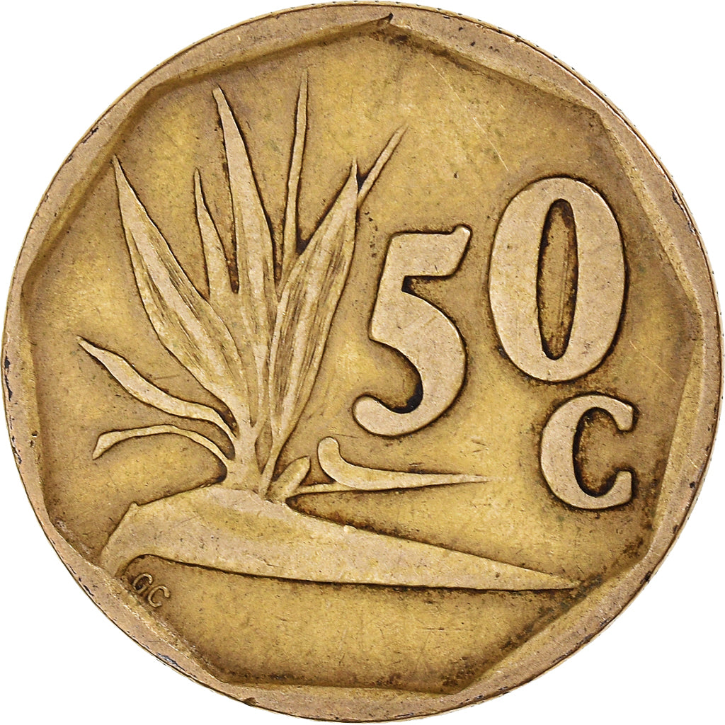 Coin, South Africa, 50 Cents, 1992