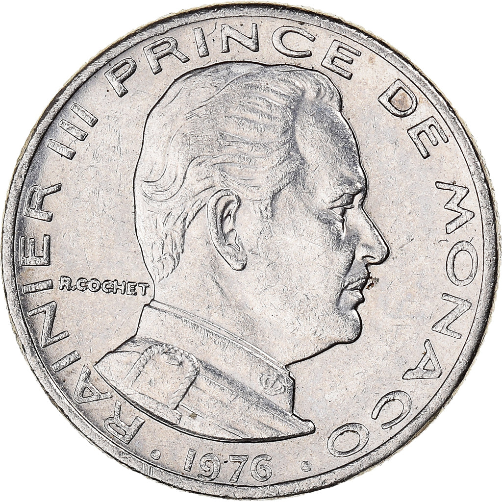 Moneda, Mónaco, 1/2 Franc, 1976
