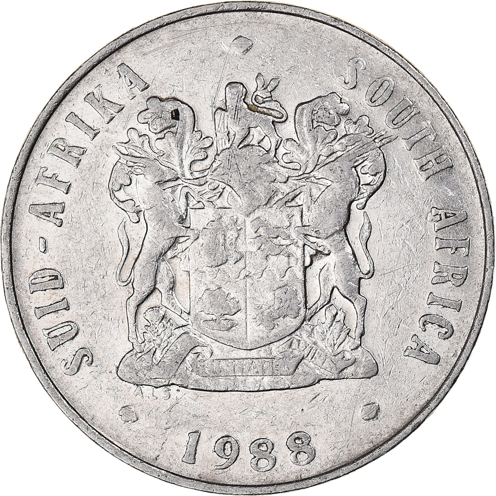 Moeda, África do Sul, 20 Cents, 1988