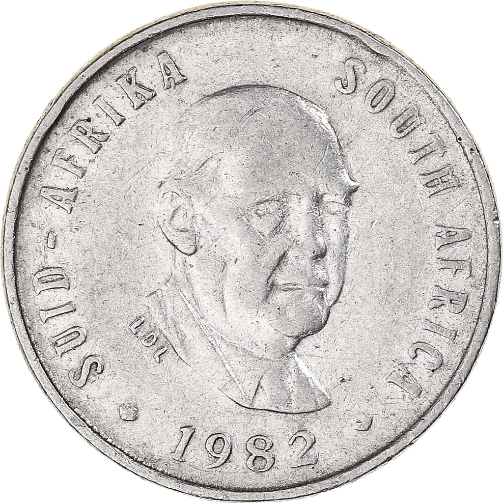 Moeda, África do Sul, 5 Cents, 1982