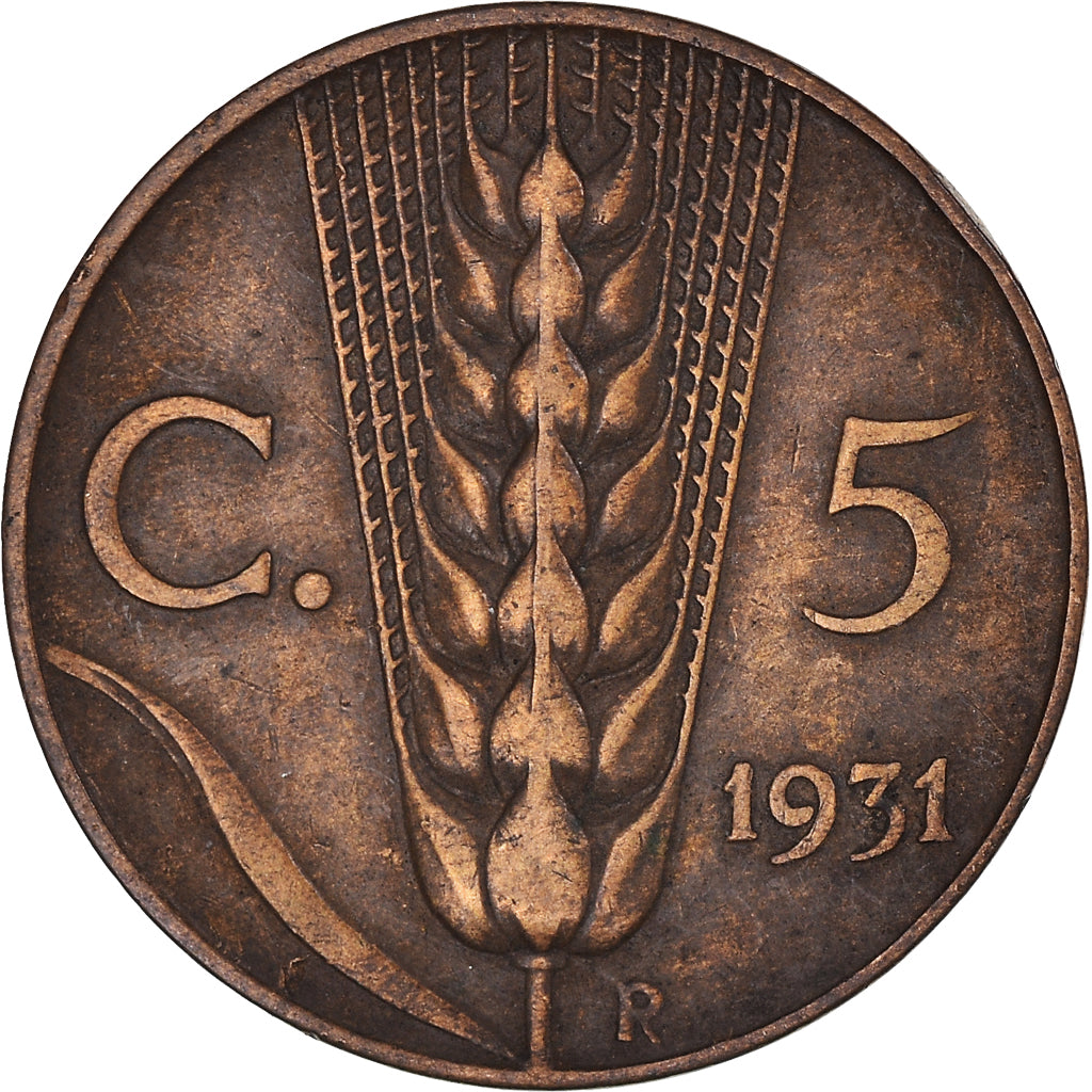 Moeda, Itália, 5 Centesimi, 1931