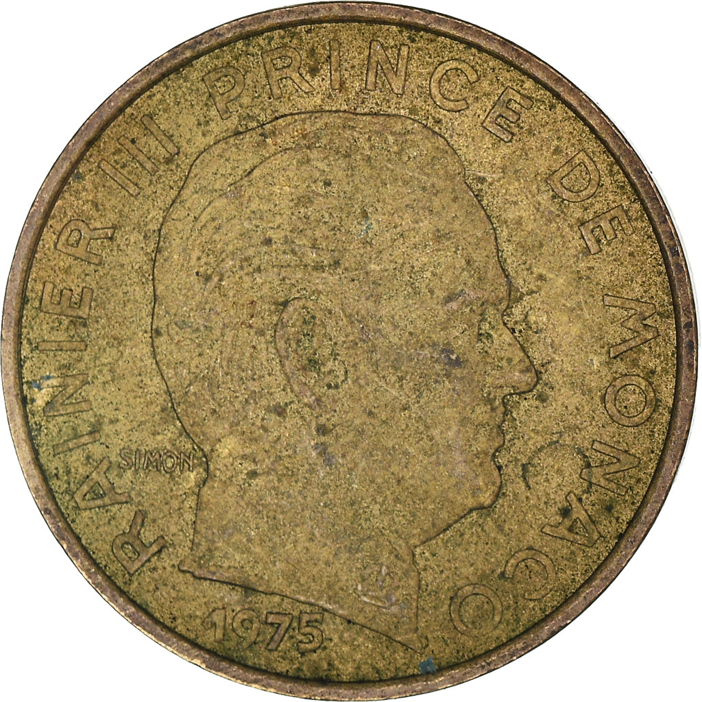 Moeda, Mónaco, 10 Centimes, 1975