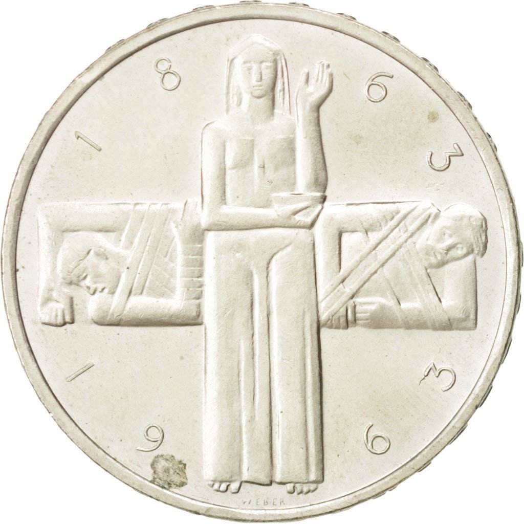 SWITZERLAND, 5 Francs, 1963, Bern, KM #51, AU(55-58), Silver, 31, 15.10