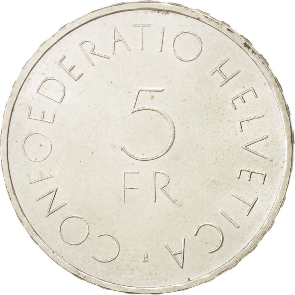 SWITZERLAND, 5 Francs, 1963, Bern, KM #51, AU(55-58), Silver, 31, 15.10