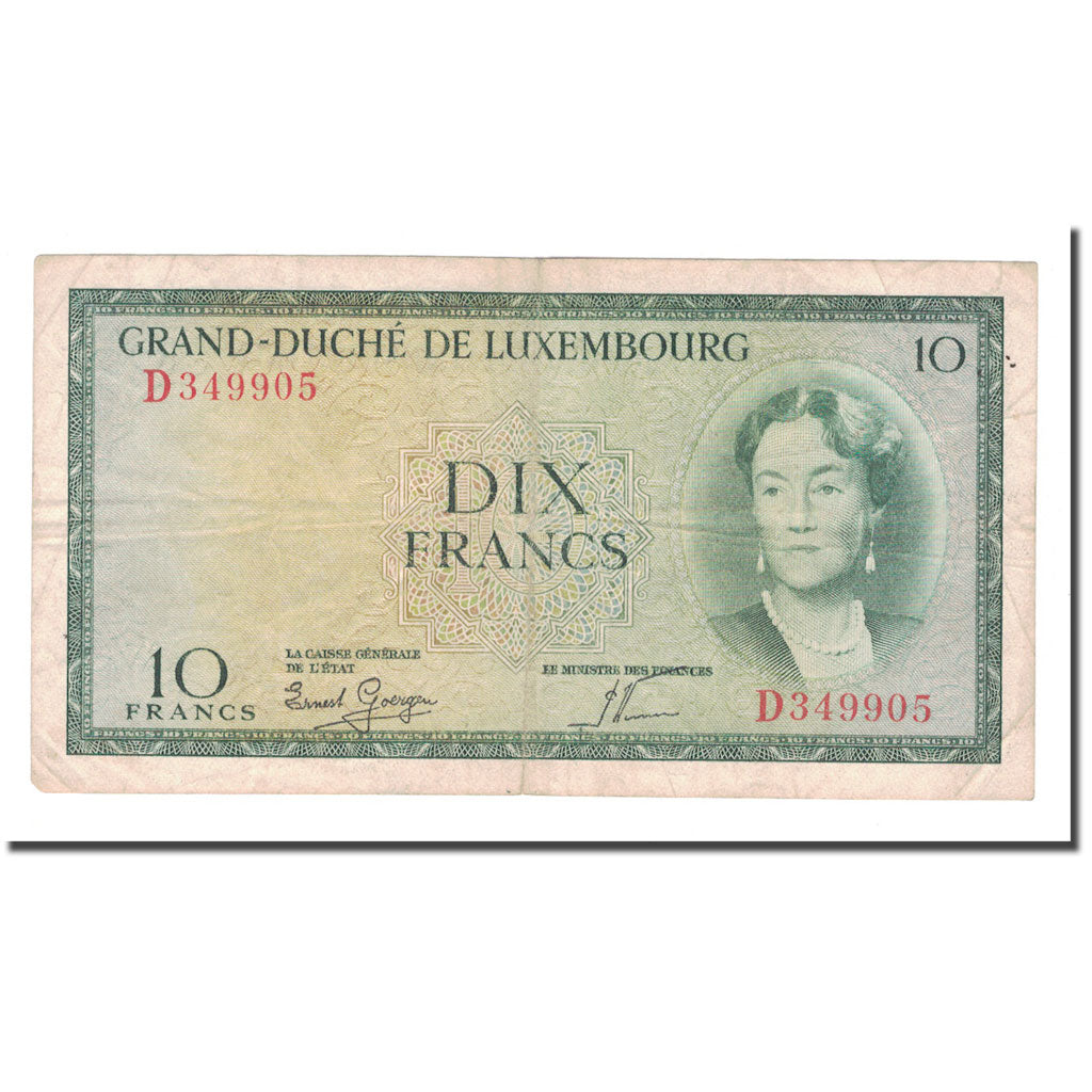 Banknote, Luxembourg, 10 Francs, KM:48a, VF(20-25)