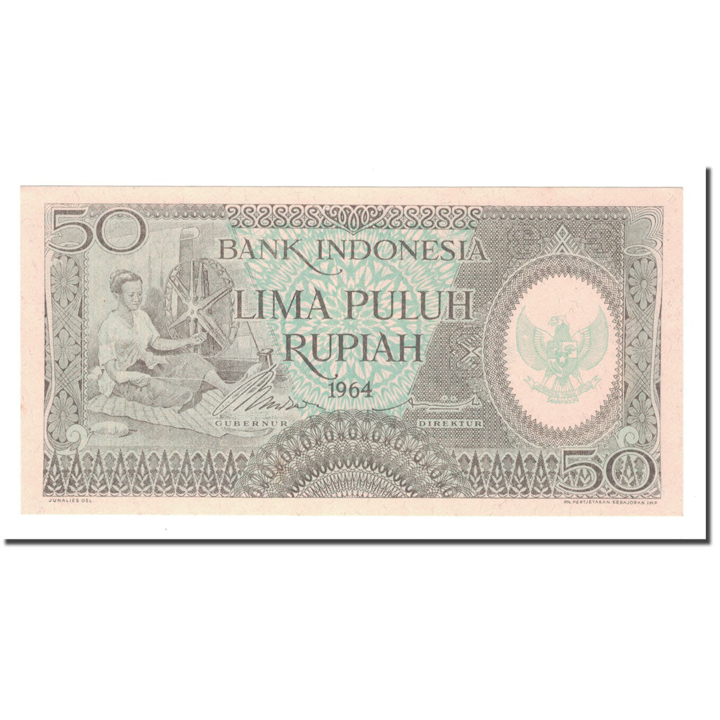 Banknote, Indonesia, 50 Rupiah, 1964, KM:96, UNC(65-70)