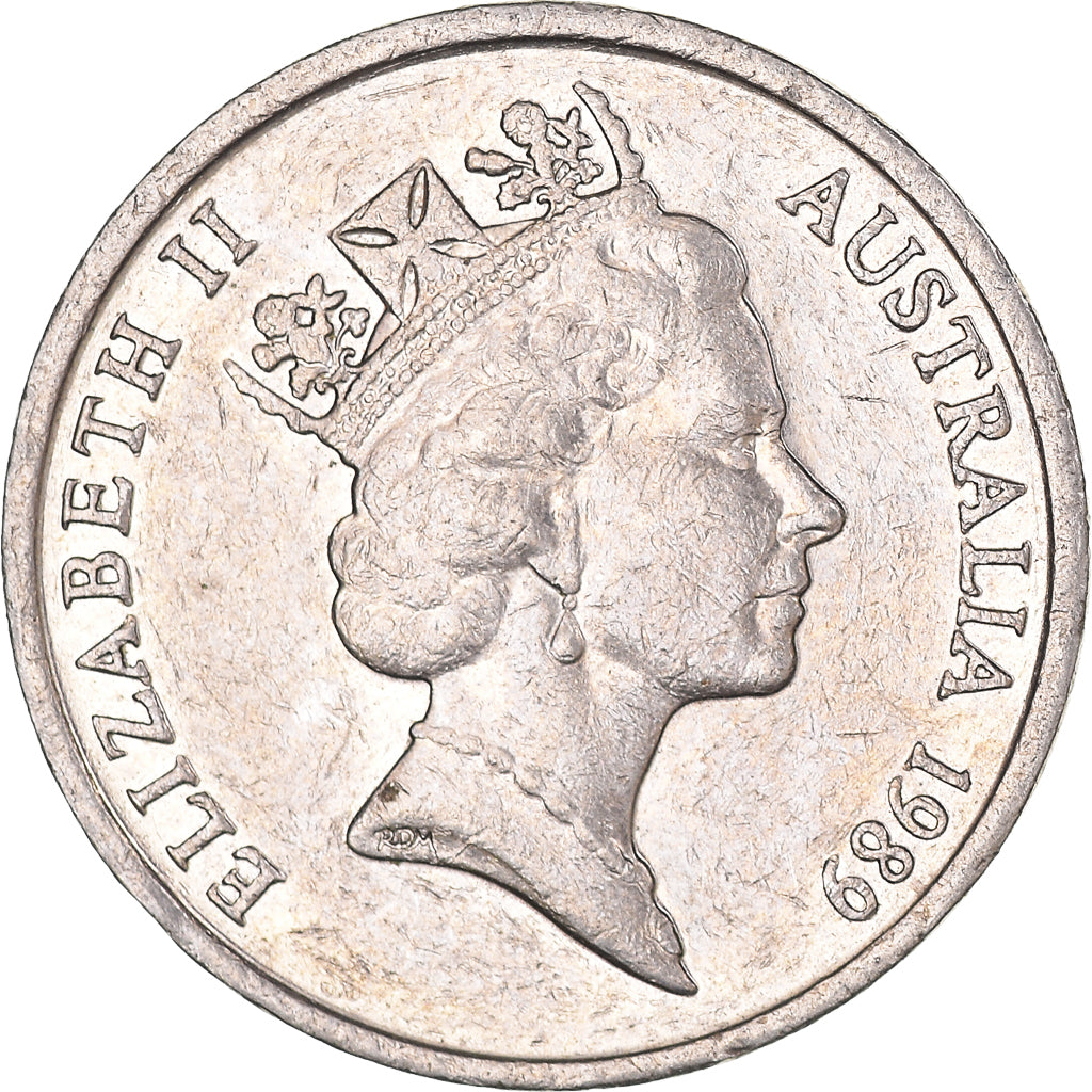 Coin, Australia, 10 Cents, 1989